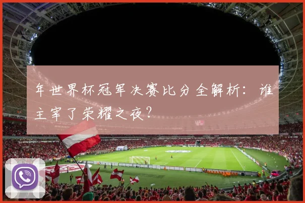年世界杯冠军决赛比分全解析：谁主宰了荣耀之夜？