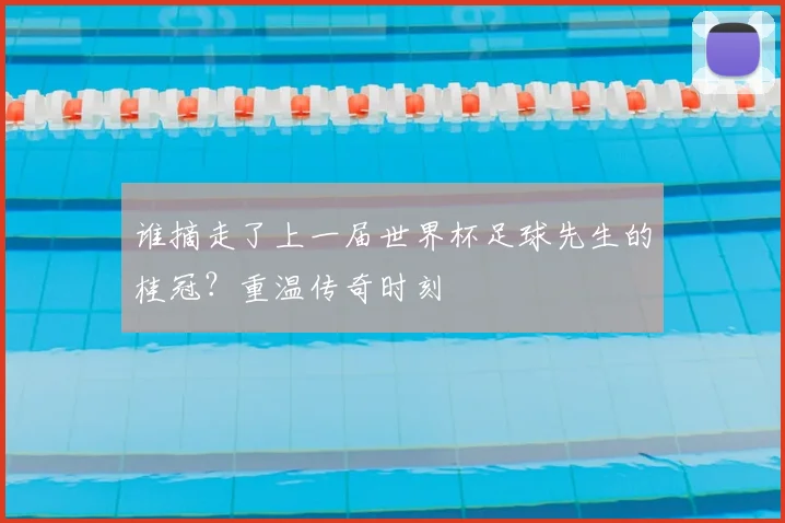 谁摘走了上一届世界杯足球先生的桂冠？重温传奇时刻